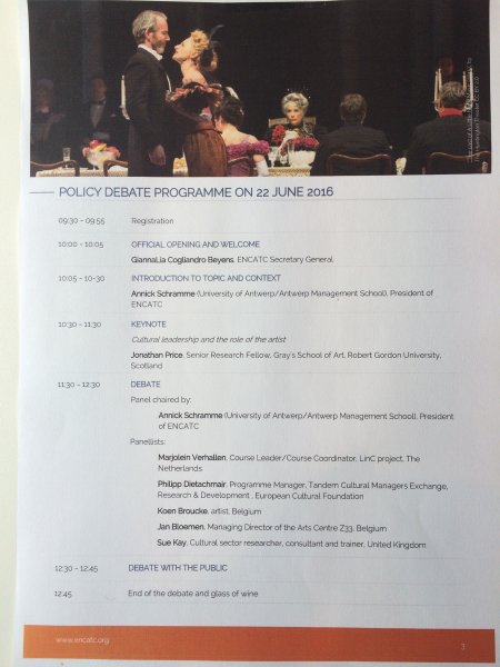 6th ENCATC Policy Debate "European Cultural Leadership and the role of the artist"
